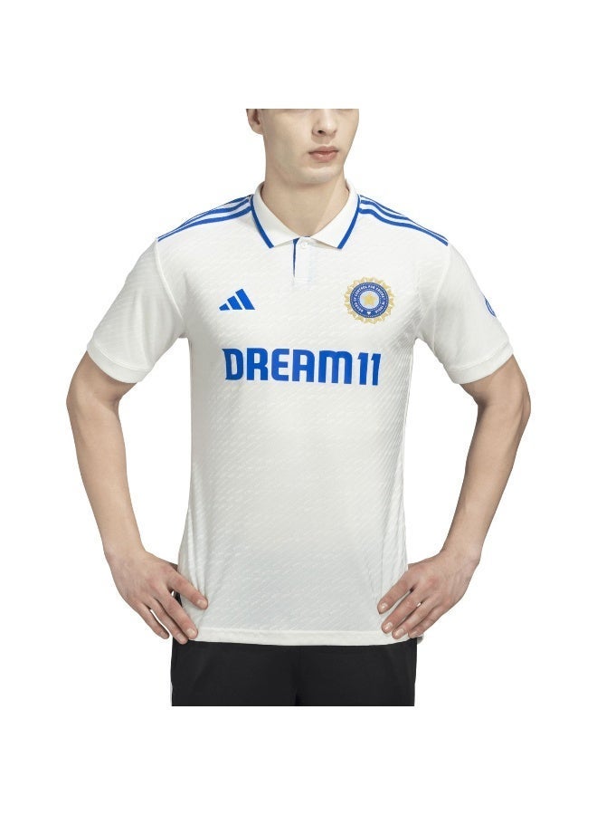 اديداس قمصان كريكيت رجالي بيضاء من إندكري تيستجيسيم مقاس - Image 2